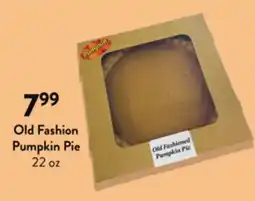 Fresh Thyme Old Fashioned Pumpkin Pie offer