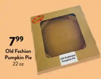 Fresh Thyme Old Fashioned Pumpkin Pie offer