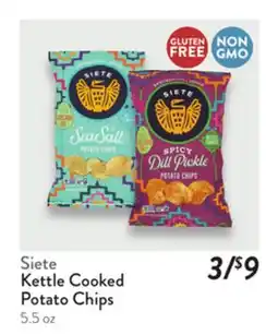 Fresh Thyme Siete Kettle Cooked Potato Chips offer