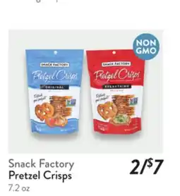 Fresh Thyme Snack Factory Pretzel Crisps offer