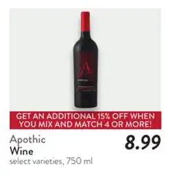 Fresh Thyme Apothic Wine offer
