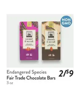 Fresh Thyme Endangered Species Fair Trade Chocolate Bars offer