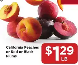 Food 4 Less California Peaches or Red or Black Plums offer