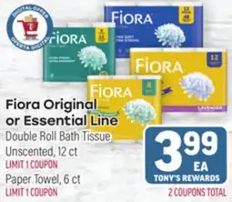 Tony’s Fresh Market Fiora Original or Essential Line offer