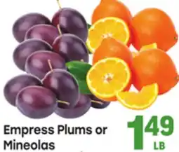 Tony’s Fresh Market Empress Plums or Mineolas offer