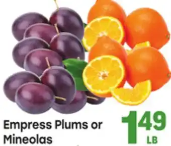 Tony’s Fresh Market Empress Plums or Mineolas offer