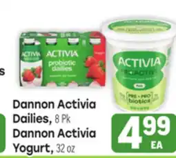 Tony’s Fresh Market Dannon Activia, Dailies, 8Pk, Dannon Activia Yogurt, 32oz offer
