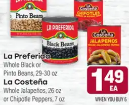 Tony’s Fresh Market La Preferida or La Costeña offer