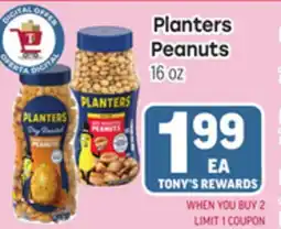 Tony’s Fresh Market Planters Peanuts offer