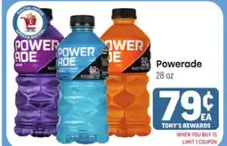 Tony’s Fresh Market Powerade offer