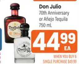Tony’s Fresh Market Don Julio 70th Anniversary or Añejo Tequila offer