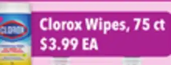 Tony’s Fresh Market Clorox Wipes offer