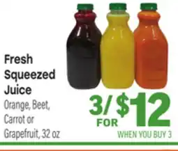 Tony’s Fresh Market Fresh Squeezed Juice offer
