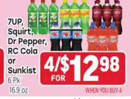 Tony’s Fresh Market 7UP, Squirt, Dr Pepper, RC Cola or Sunkist offer