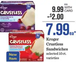 Mariano's Kroger Crustless Sandwiches offer