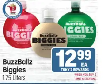 Tony’s Fresh Market BuzzBallz Biggies offer