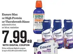 Mariano's Ensure Max or High Protein or Therabreath Rinse offer