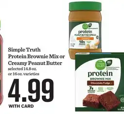 Mariano's Simple Truth Protein Brownie Mix or Creamy Peanut Butter offer