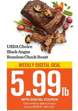 Mariano's USDA Choice Black Angus Boneless Chuck Roast offer