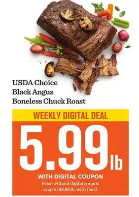 Mariano's USDA Choice Black Angus Boneless Chuck Roast offer