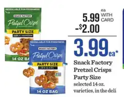Mariano's Snack Factory Pretzel Crisps offer
