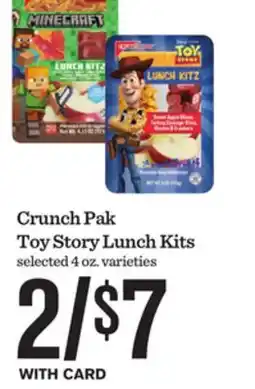 Mariano's Crunch Pak Toy Story Lunch Kits offer