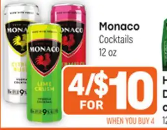 Tony’s Fresh Market Monaco Cocktails offer