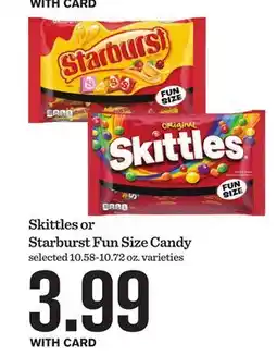 Mariano's Skittles or Starburst Fun Size Candy offer