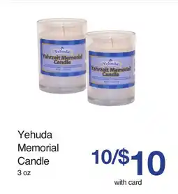 Mariano's Yehuda Memorial Candle offer