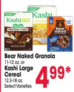 Jewel-Osco Bear Naked Granola 11-12 oz. or Kashi Large Cereal 12.3-18 oz offer