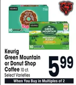Jewel-Osco Keurig Green Mountain or Donut Shop Coffee offer