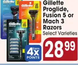 Jewel-Osco Gillette, Proglide, Fusion 5 or Mach 3 Razors offer