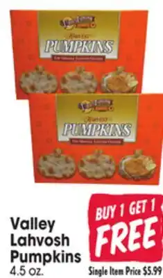 Jewel-Osco Valley Lahvosh Pumpkins offer