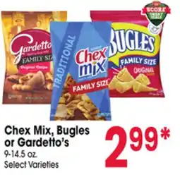 Jewel-Osco Chex Mix, Bugles or Gardetto's offer