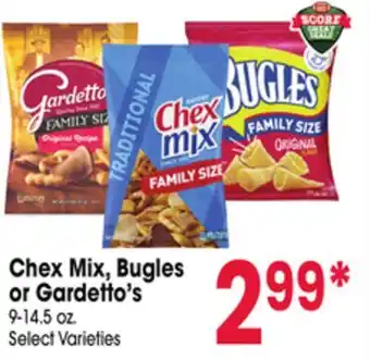 Jewel-Osco Chex Mix, Bugles or Gardetto's offer