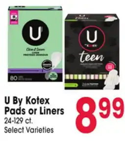 Jewel-Osco U By Kotex Pads or Liners offer