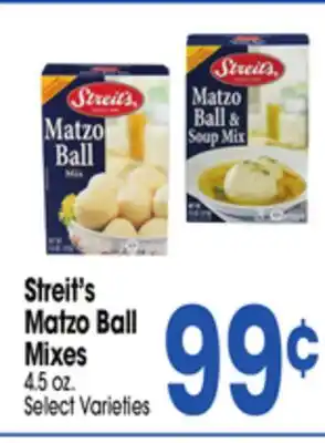 Jewel-Osco Streit's Matzo Ball Mixes offer