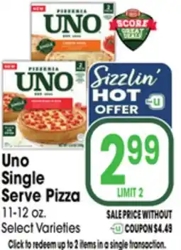 Jewel-Osco Uno Single Serve Pizza offer
