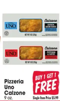Jewel-Osco Pizzeria Uno Calzone offer