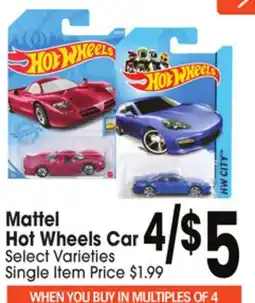 Jewel-Osco Mattel Hot Wheels Car offer