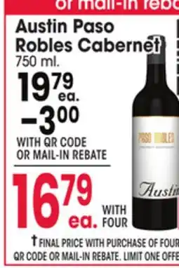 Jewel-Osco Austin Paso Robles Cabernet offer