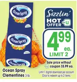 Jewel-Osco Ocean Spray Clementines offer