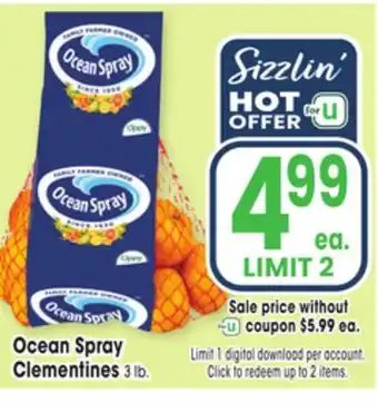 Jewel-Osco Ocean Spray Clementines offer