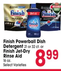 Jewel-Osco Finish Powerball Dish Detergent 21 or 32 ct. or Finish Jet-Dry Rinse Aid 16 oz offer