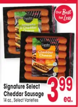 Jewel-Osco Signature Select Cheddar Sausage offer