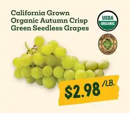 Sprouts Farmers Market Autumn Crisp Green Seedless Grapes offer