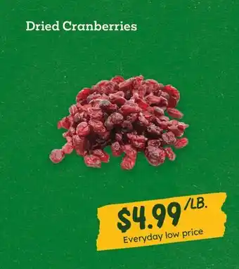 Sprouts Farmers Market Dried Cranberries offer