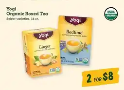 Sprouts Farmers Market Yogi Organic Boxed Tea offer