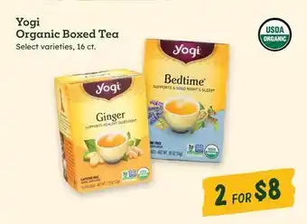 Sprouts Farmers Market Yogi Organic Boxed Tea offer