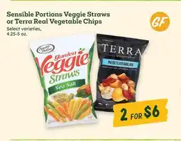 Sprouts Farmers Market Sensible Portions Veggie Straws or Terra Real Vegetable Chips offer